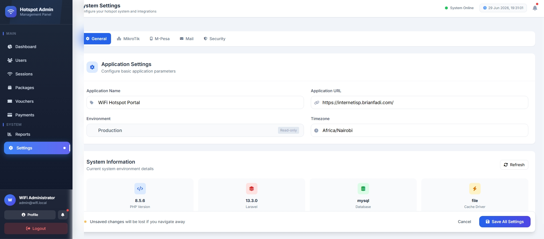 Internet ISP Management System