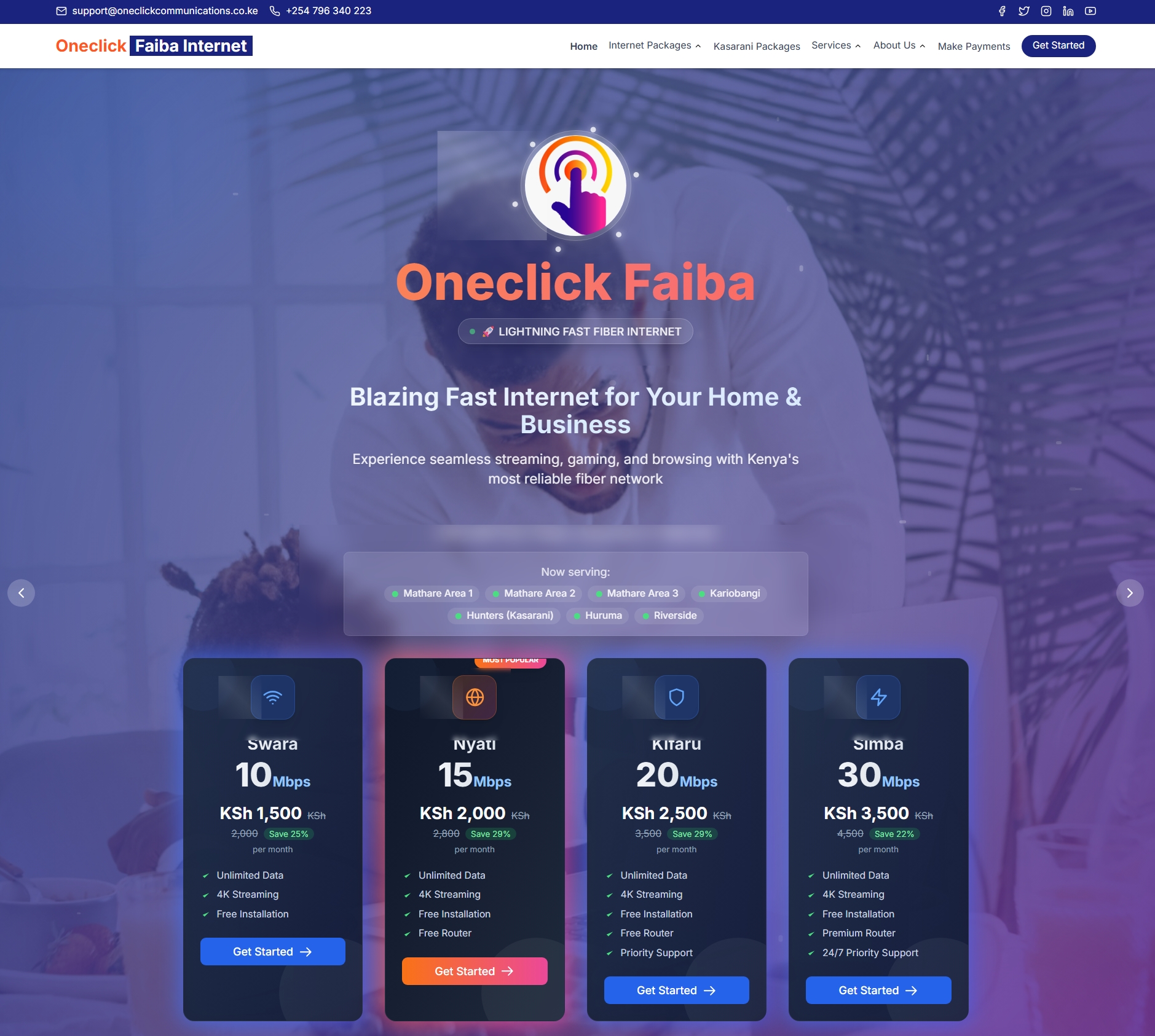 Internet Service Provider Website