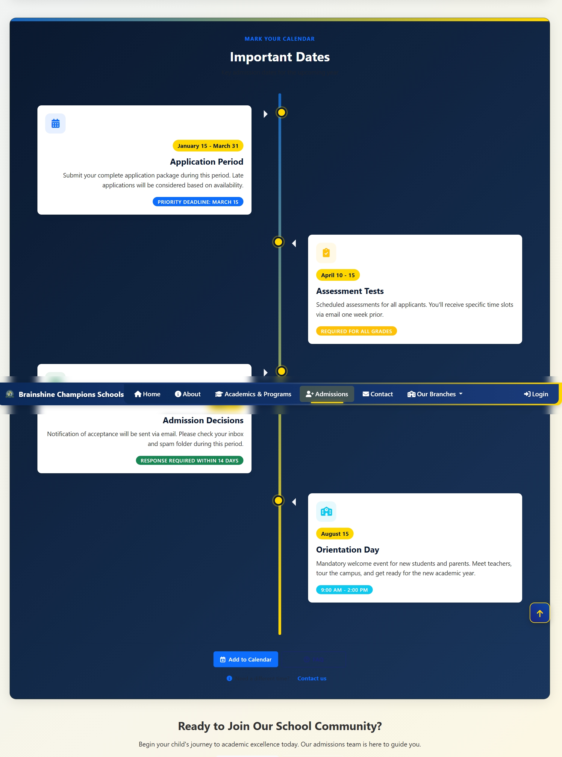 🎓 Modern School Website & Digital Admissions Platform